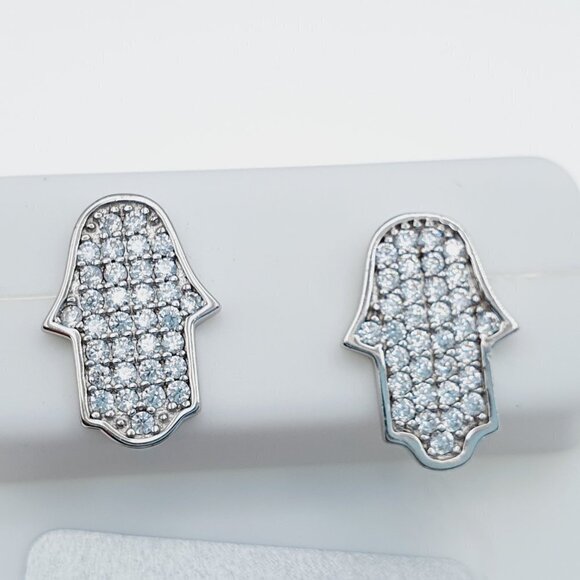 "925 sterling silver luxury CZ earrings for women/girls, Best for RJUS21… - Picture 1 of 11